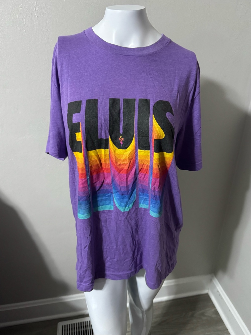 Purple woman’s graphic Elvis tshirt